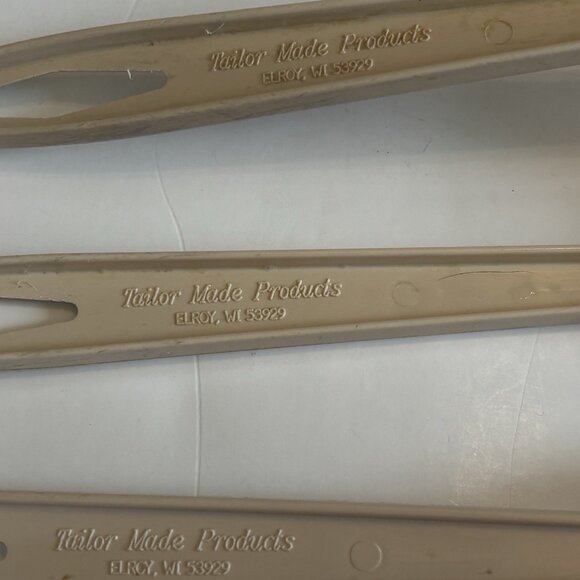 VTG Tailor Made USA Almond Nylon Pasta Spoon/Slotted Spaghetti Fork Set 3pc - Picture 6 of 7